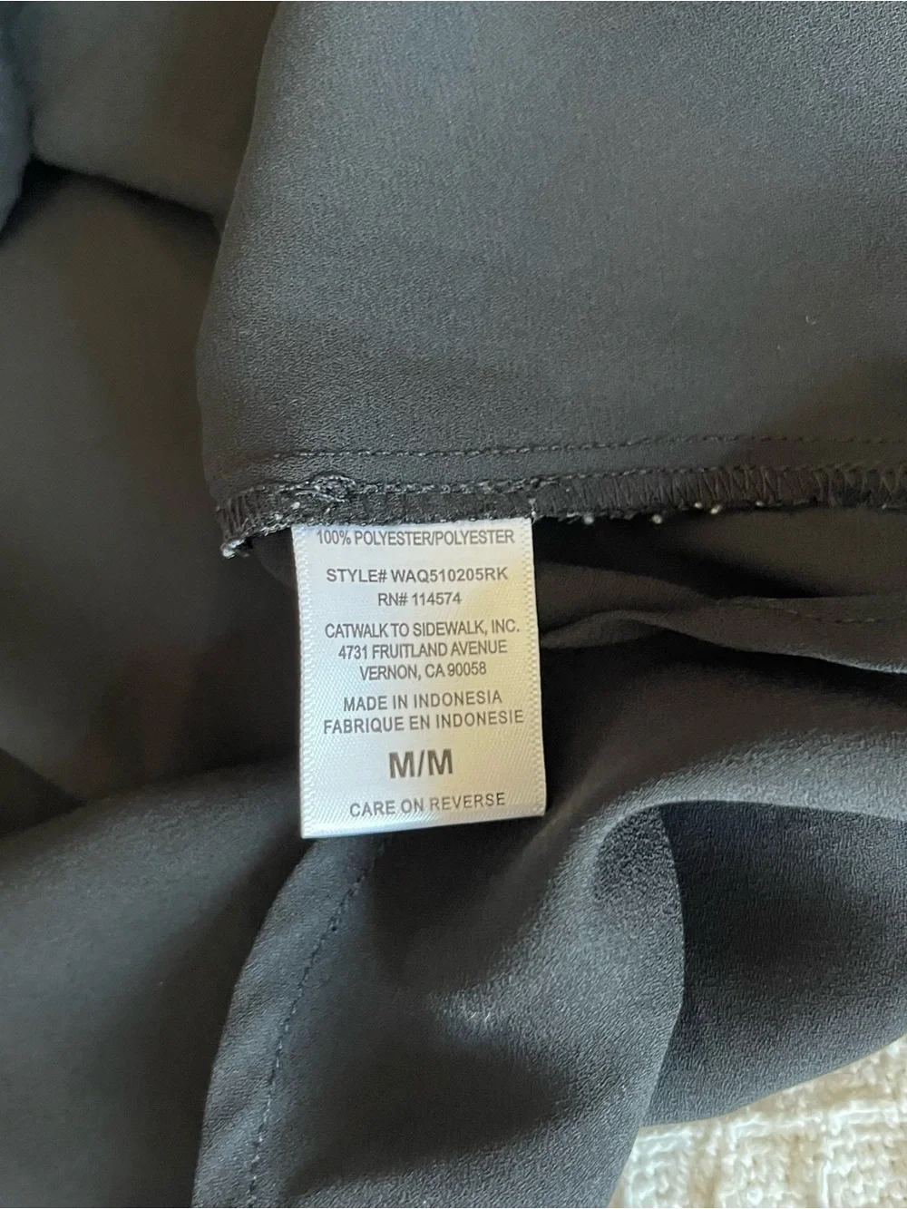 Pleione Black Short Sleeve V-Notch Blouse medium